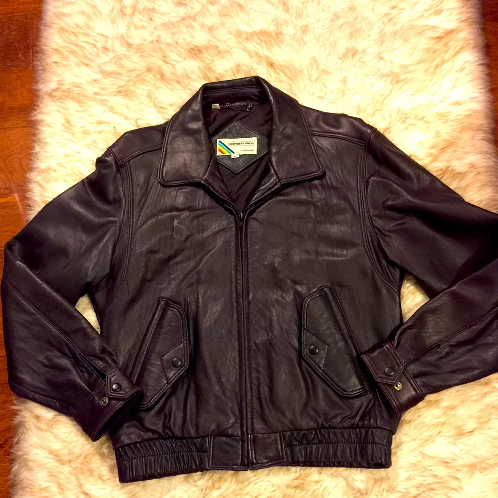 MEMBERS ONLY 80’ Leather jacket Men’s size 40